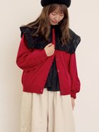 【サマンサモスモス/Samansa Mos2】の刺繍入りパフスリーブカーディガン レッド|ID: prp329100004790837 ipo3291000000034763614