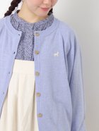 【サマンサモスモス/Samansa Mos2】の刺繍入りパフスリーブカーディガン ブルー|ID: prp329100004790837 ipo3291000000034763616