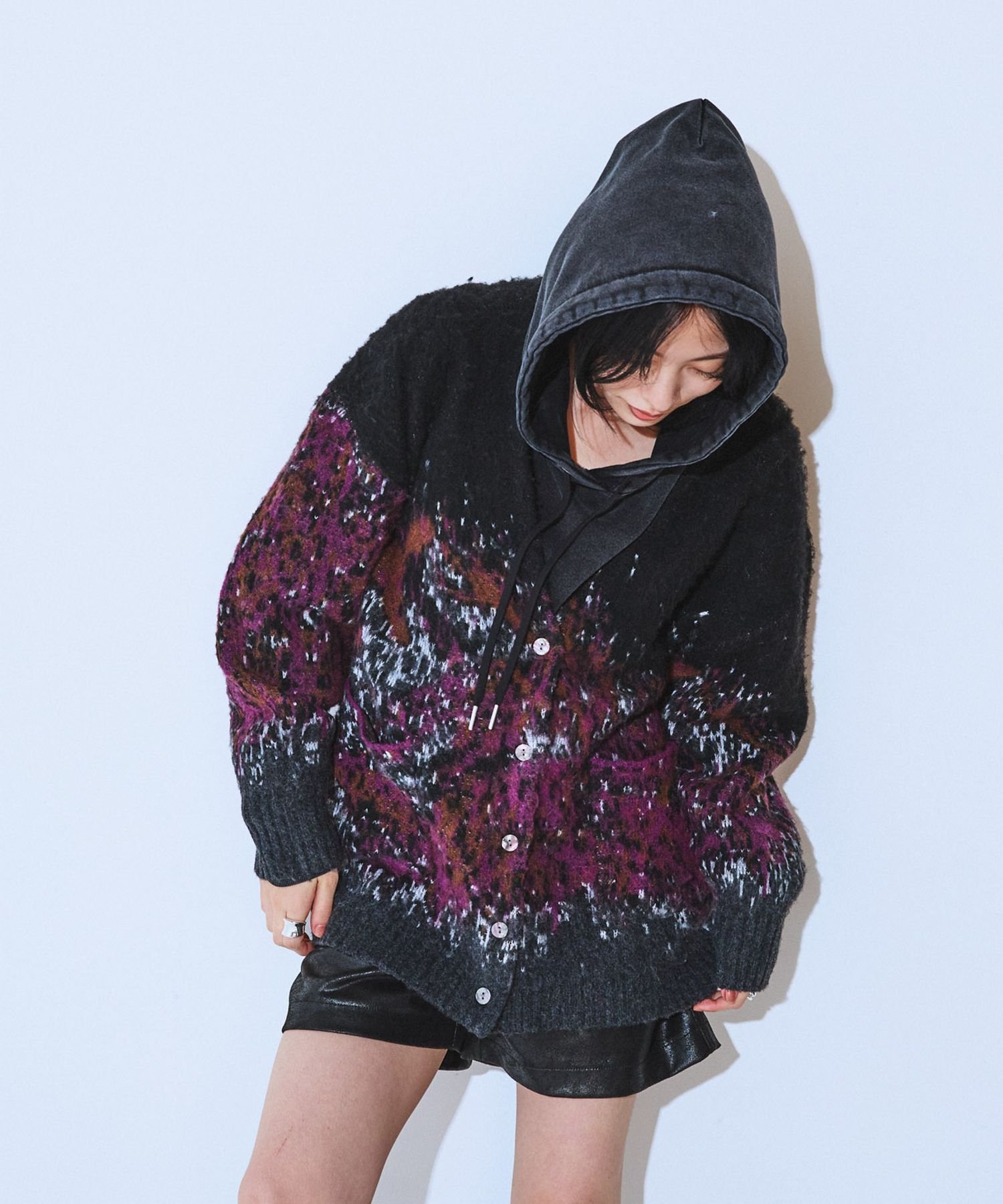 【ジーナシス/JEANASiS】のlandscape ブラッシュVカーディガン インテリア・キッズ・メンズ・レディースファッション・服の通販 founy(ファニー) 　ファッション　Fashion　レディースファッション　Fashion for Women　トップス・カットソー　Cut & Sew Tops　カーディガン・羽織り　Layered Style Cardigans　インナー　Innerwear　カーディガン　Cardigan, Knitwear　今季　This Season, Current Season　シンプル　Simple, Minimal　デニム　Denim, Jeans Material　ボトム　Bottoms, Lower Wear　羽織　Haori, Light Jacket　冬　Winter / This Winter　おすすめ　Recommended / Our Picks　ブラック系その他|ID: prp329100004790858 ipo3291000000034763713