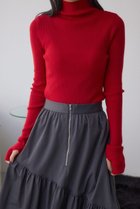 【アズール バイ マウジー/AZUL by moussy】のサムホールリブニットトップス 人気、トレンドファッション・服の通販 founy(ファニー) ファッション Fashion レディースファッション Fashion for Women トップス・カットソー Cut & Sew Tops ニット Knit Tops & Sweaters インナー Innerwear シンプル Simple, Minimal ボトム Bottoms, Lower Wear リブニット Rib Knit, Ribbed Knit thumbnail RED|ID: prp329100004790869 ipo3291000000034763756