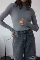 【アズール バイ マウジー/AZUL by moussy】のサムホールリブニットトップス 人気、トレンドファッション・服の通販 founy(ファニー) ファッション Fashion レディースファッション Fashion for Women トップス・カットソー Cut & Sew Tops ニット Knit Tops & Sweaters インナー Innerwear シンプル Simple, Minimal ボトム Bottoms, Lower Wear リブニット Rib Knit, Ribbed Knit thumbnail T.GRY|ID: prp329100004790869 ipo3291000000034763757