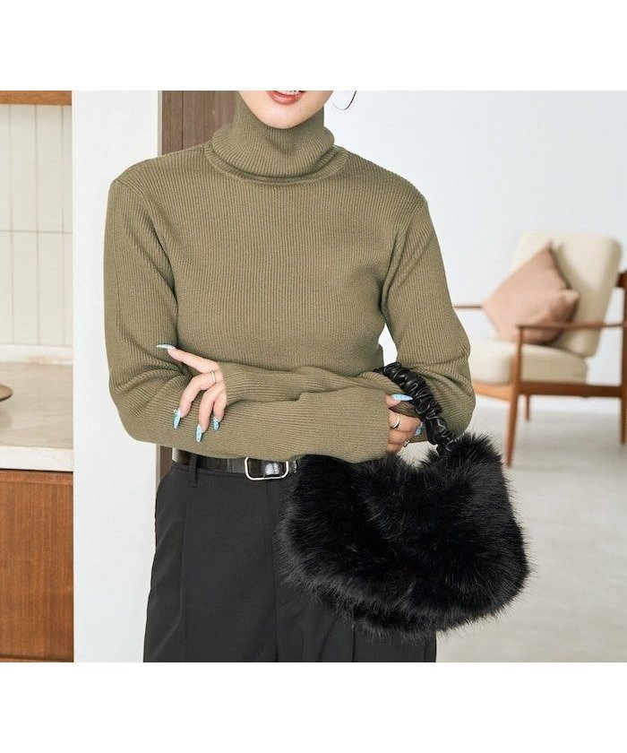 【フリークスストア/FREAK'S STORE】の吸湿発熱 リブ タートル ネック ニット プルオーバー【限定展開】 25AW インテリア・キッズ・メンズ・レディースファッション・服の通販 founy(ファニー) 　ファッション　Fashion　レディースファッション　Fashion for Women　トップス・カットソー　Cut & Sew Tops　ニット　Knit Tops & Sweaters　カジュアルプルオーバー・ニットトップス　Pullovers & Knit Tops / Casual Pullovers　アウトドア　Outdoor Clothing　インナー　Innerwear　シンプル　Simple, Minimal　ジャケット　Jacket, Outerwear　スタイリッシュ　Stylish, Fashionable　タートル　Turtleneck, Turtle Collar　タートルネック　Turtleneck, High Neck　トレンド　Trend, Trending Now　定番　Standard, Basic Item　フィット　Fit, Slim Fit　ベーシック　Basic, Essential　リブニット　Rib Knit, Ribbed Knit　A/W・秋冬　Autumn/Winter　冬　Winter / This Winter　おすすめ　Recommended / Our Picks　2025年　2025　2025-2026秋冬・A/W　Autumn/Winter 2025–26 AW25–26　オリーブ|ID: prp329100004790872 ipo3291000000034852861