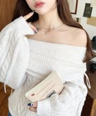 【モーメントプラス/moment+ / MEN】のハートケーブルドロストリボンオフショルニット長袖プルオーバー アイボリー|ID: prp329100004790898 ipo3291000000034763873