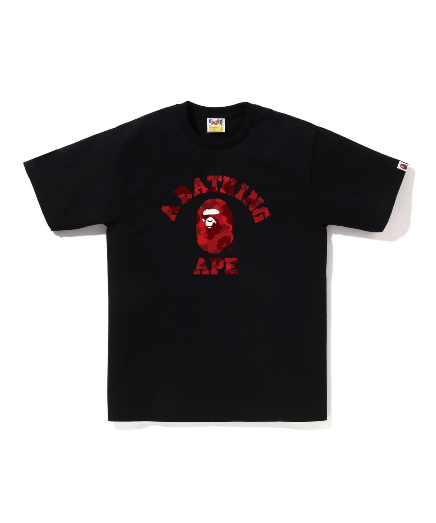 【ア ベイシング エイプ/A BATHING APE】のCOLOR CAMO COLLEGE TEE M インテリア・キッズ・メンズ・レディースファッション・服の通販 founy(ファニー) 　ファッション　Fashion　レディースファッション　Fashion for Women　パターン　Pattern, Design Print　ルーズ　Loose, Oversized　定番　Standard, Basic Item　BKxRD|ID: prp329100004790911 ipo3291000000034884903