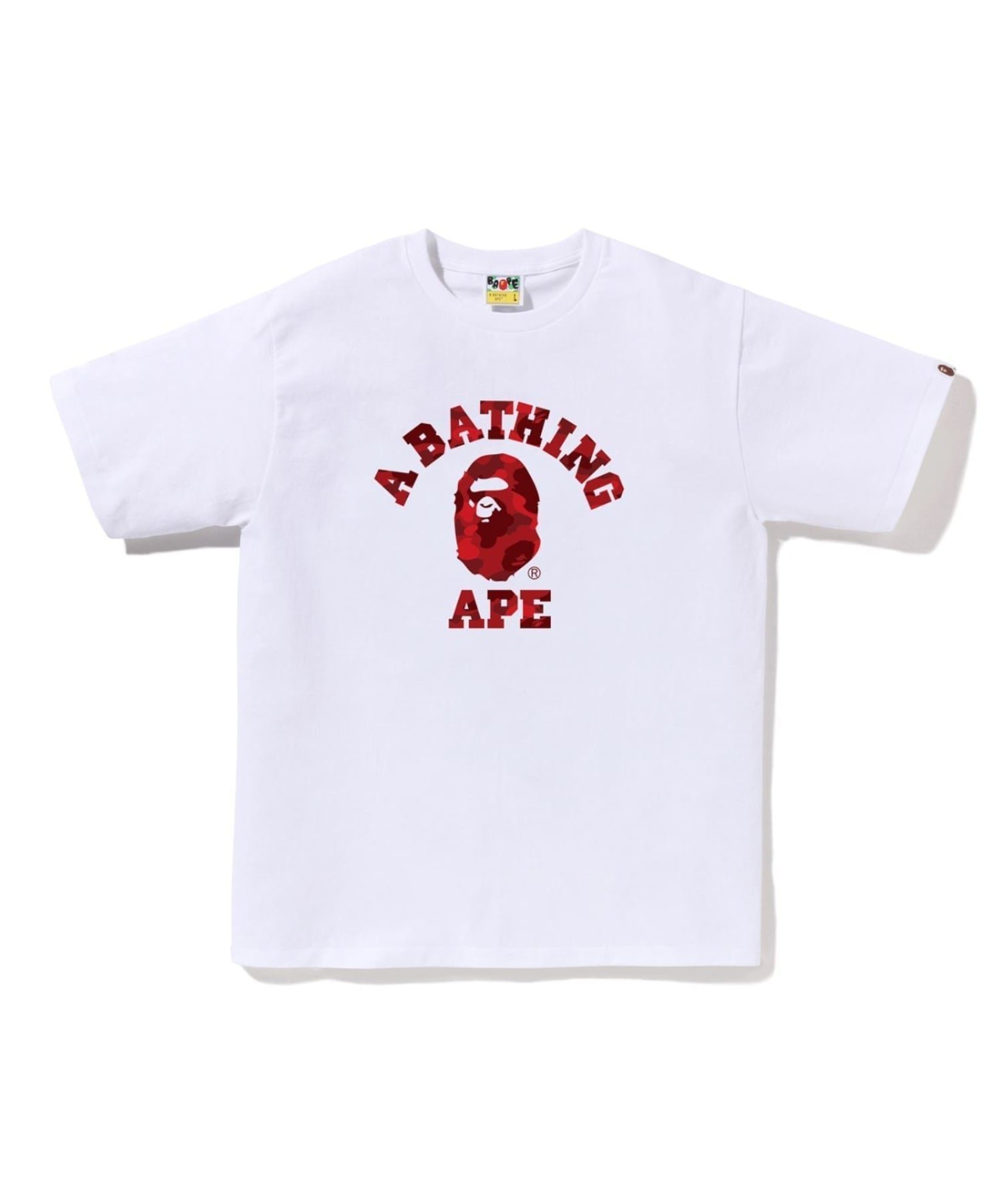 【ア ベイシング エイプ/A BATHING APE】のCOLOR CAMO COLLEGE TEE M インテリア・キッズ・メンズ・レディースファッション・服の通販 founy(ファニー) 　ファッション　Fashion　レディースファッション　Fashion for Women　パターン　Pattern, Design Print　ルーズ　Loose, Oversized　定番　Standard, Basic Item　WHxRD|ID: prp329100004790911 ipo3291000000034884908