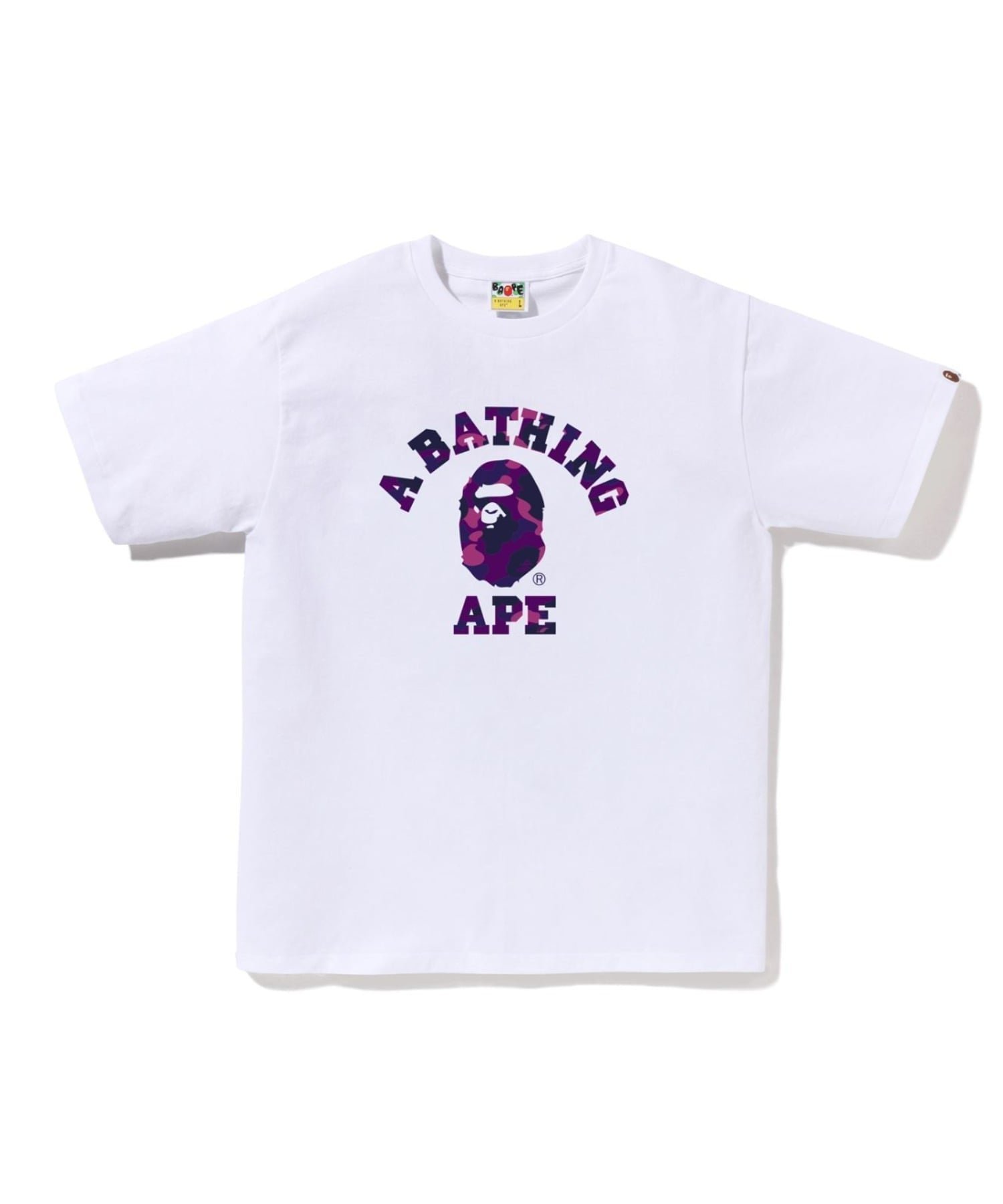 【ア ベイシング エイプ/A BATHING APE】のCOLOR CAMO COLLEGE TEE M インテリア・キッズ・メンズ・レディースファッション・服の通販 founy(ファニー) 　ファッション　Fashion　レディースファッション　Fashion for Women　パターン　Pattern, Design Print　ルーズ　Loose, Oversized　定番　Standard, Basic Item　WHxPP|ID: prp329100004790911 ipo3291000000034884909