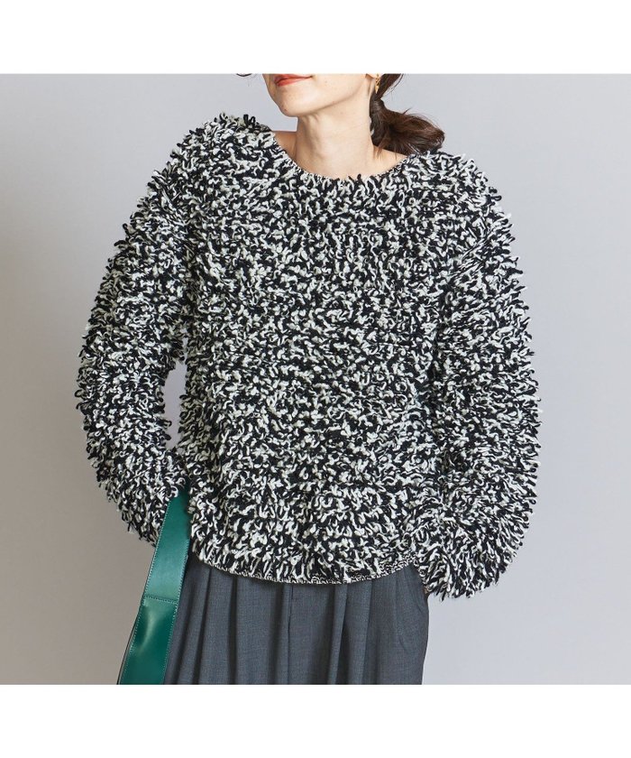 【ユナイテッドアローズ/UNITED ARROWS】のループニット プルオーバー/ブラック インテリア・キッズ・メンズ・レディースファッション・服の通販 founy(ファニー) https://founy.com/ ファッション Fashion レディースファッション Fashion for Women トップス・カットソー Cut & Sew Tops ニット Knit Tops & Sweaters カジュアルプルオーバー・ニットトップス Pullovers & Knit Tops / Casual Pullovers シンプル Simple, Minimal スラックス Slacks, Dress Pants デニム Denim, Jeans Material ミックス Mix, Mixed Style ループ Loop, Loop Knit 冬 Winter / This Winter アウトレット Outlet / Clearance |ID: prp329100004790925 ipo3291000000034763994