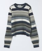 【ジーナシス/JEANASiS】のカラフルジャガードレトロボーダープルオーバー グレー系その他|ID: prp329100004790941 ipo3291000000034764059