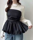 【ジュノア/JUNOAH】のMeiru バルーンビスチェドッキングニット ブラック|ID: prp329100004790945 ipo3291000000034764073