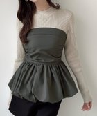 【ジュノア/JUNOAH】のMeiru バルーンビスチェドッキングニット グレー|ID: prp329100004790945 ipo3291000000034764075