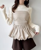 【ジュノア/JUNOAH】のMeiru バルーンビスチェドッキングニット ライトベージュ|ID: prp329100004790945 ipo3291000000034764077