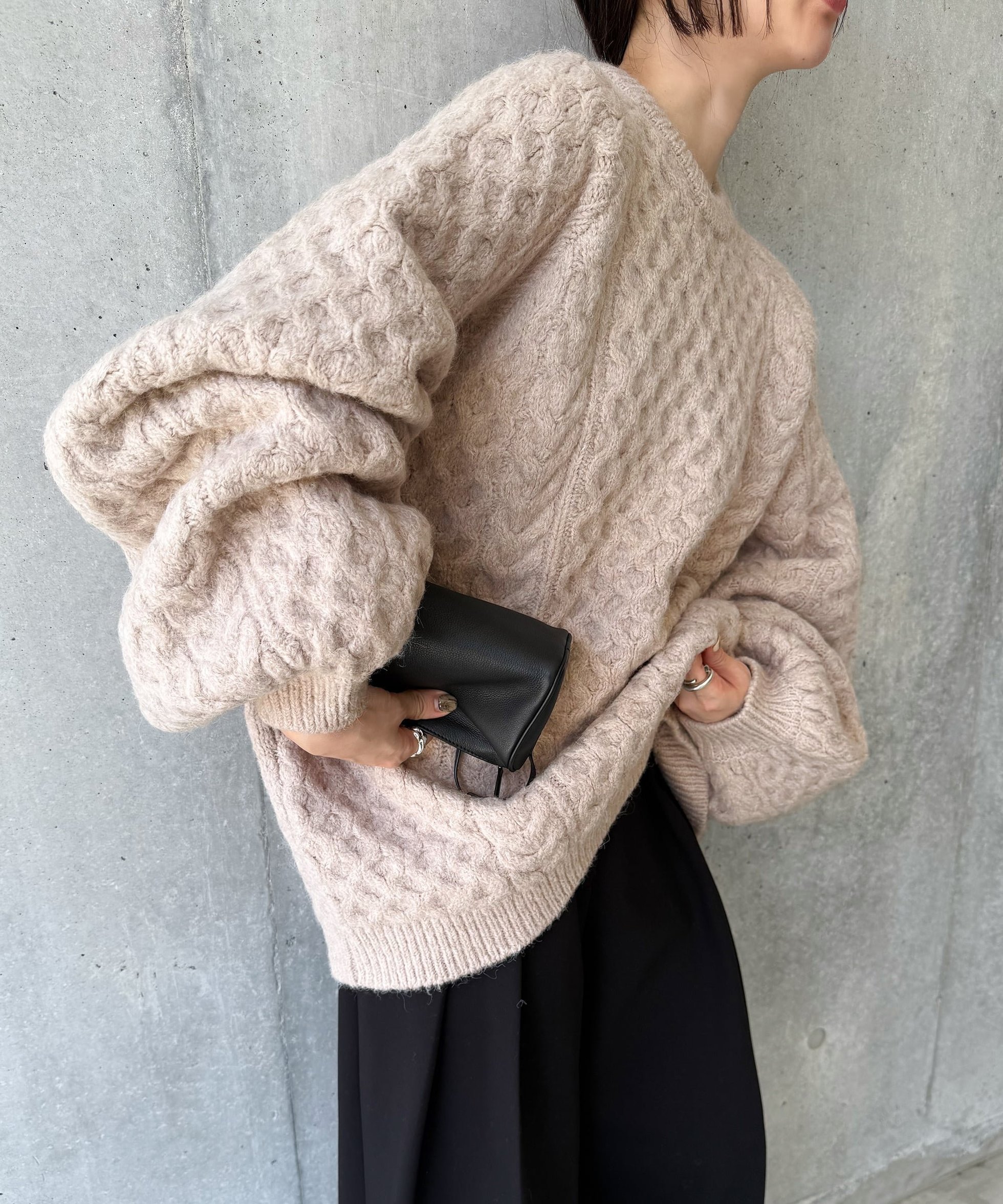 【セレクトモカ/SELECT MOCA】の【人気インフルエンサーコラボbySON】オーバーサイズハニカムニット インテリア・キッズ・メンズ・レディースファッション・服の通販 founy(ファニー) 　ファッション　Fashion　レディースファッション　Fashion for Women　トップス・カットソー　Cut & Sew Tops　ニット　Knit Tops & Sweaters　シンプル　Simple, Minimal　ストレート　Straight, Straight Cut　スリーブ　Sleeve, Long Sleeve / Short Sleeve　人気　Popular, Best Seller　ミックス　Mix, Mixed Style　ラウンド　Round, Round Neck　おすすめ　Recommended / Our Picks　オートミール-06|ID: prp329100004790977 ipo3291000000035144035