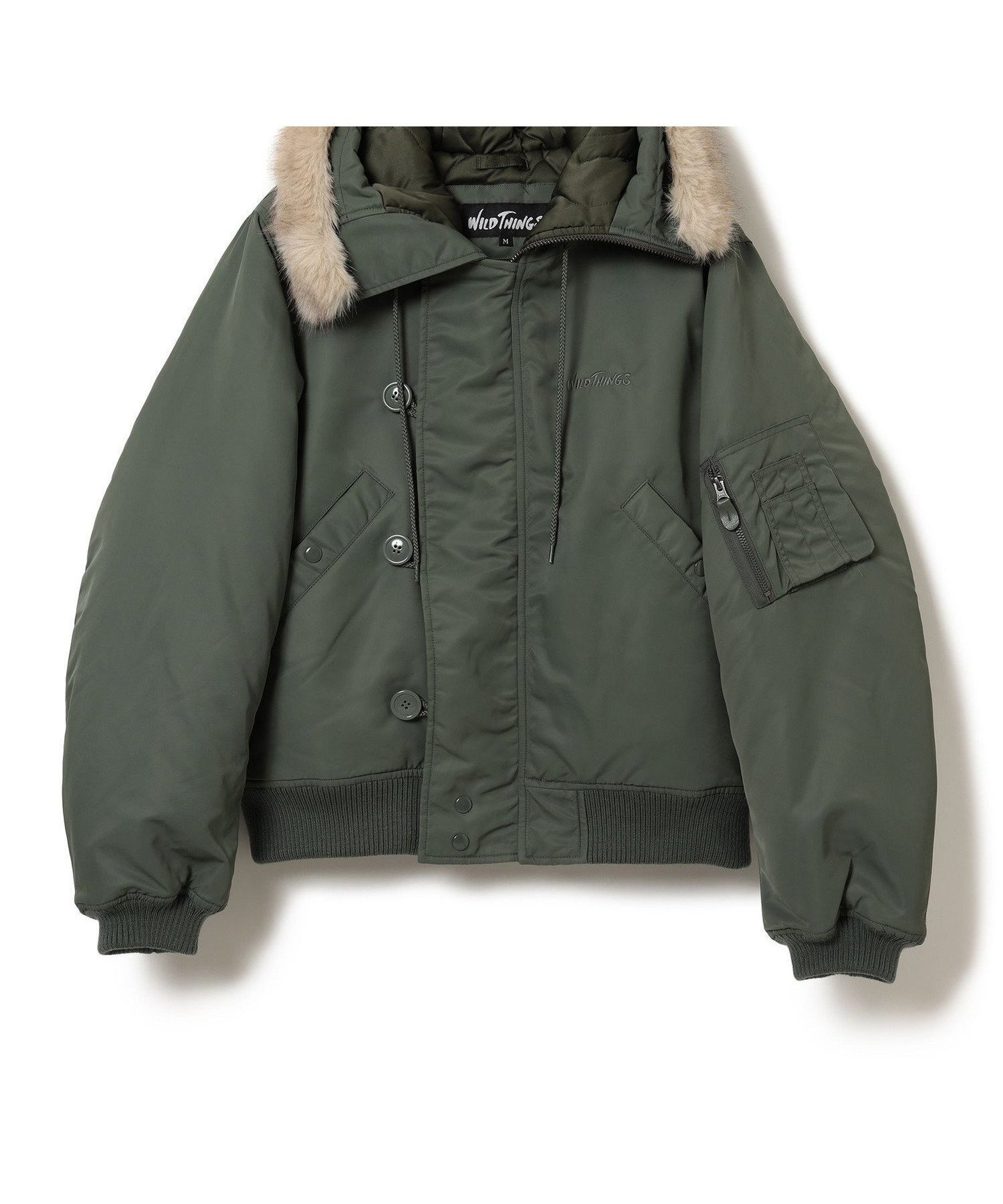 【ビームス/BEAMS / MEN】の【別注】WILD THINGS / N-2B Flight Jacket インテリア・キッズ・メンズ・レディースファッション・服の通販 founy(ファニー) 　ファッション　Fashion　メンズファッション　Fashion for Men　アウトドア　Outdoor Clothing　キルト　Quilt, Quilted Fabric　サテン　Satin, Glossy Fabric　ジャケット　Jacket, Outerwear　ドローコード　Drawcord, Drawstring Cord　バランス　Balance, Style Balance　別注　Limited Edition, Custom Order　SAGE|ID: prp329100004790994 ipo3291000000034764276