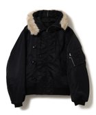 【ビームス/BEAMS / MEN】の【別注】WILD THINGS / N-2B Flight Jacket 人気、トレンドファッション・服の通販 founy(ファニー) ファッション Fashion メンズファッション Fashion for Men アウトドア Outdoor Clothing キルト Quilt, Quilted Fabric サテン Satin, Glossy Fabric ジャケット Jacket, Outerwear ドローコード Drawcord, Drawstring Cord バランス Balance, Style Balance 別注 Limited Edition, Custom Order thumbnail BLACK|ID: prp329100004790994 ipo3291000000034764277