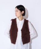 【ジーナシス/JEANASiS】のスラブニットファーベスト ブラウン|ID: prp329100004790999 ipo3291000000034764302