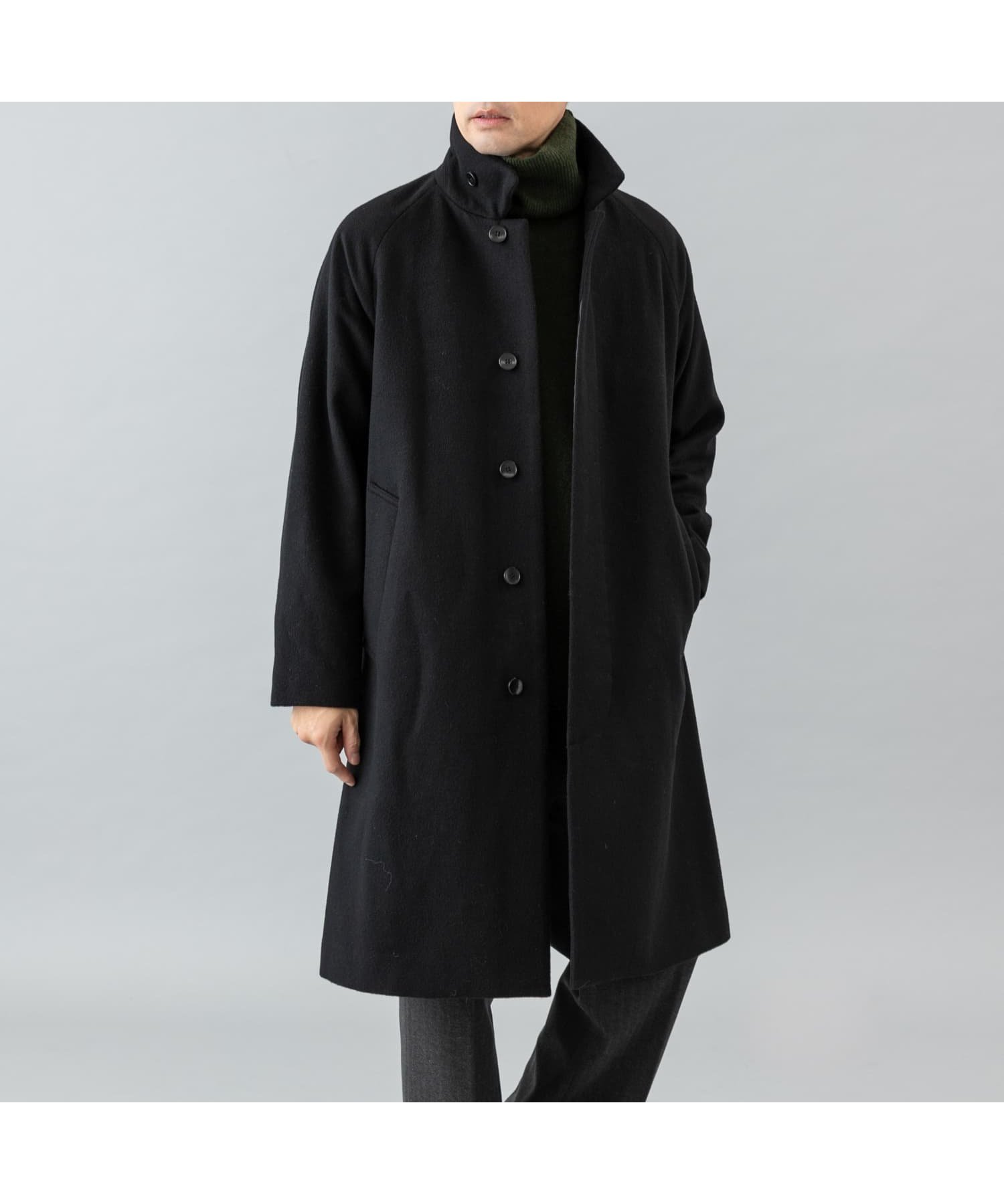 【アーバンリサーチ ロッソ/URBAN RESEARCH ROSSO / MEN】のスーパー100 オーバーバルマカンコート インテリア・キッズ・メンズ・レディースファッション・服の通販 founy(ファニー) 　ファッション　Fashion　メンズファッション　Fashion for Men　クラシック　Classic, Timeless Style　軽量　Lightweight, Ultra Light　シンプル　Simple, Minimal　スリーブ　Sleeve, Long Sleeve / Short Sleeve　フィット　Fit, Slim Fit　フォーマル　Formal, Dressy　フロント　Front, Front Design　ポケット　Pocket, Pocket Detail　リラックス　Relax, Relaxed Fit　A/W・秋冬　Autumn/Winter　冬　Winter / This Winter　エレガント 上品　Elegant　2025年　2025　2025-2026秋冬・A/W　Autumn/Winter 2025–26 AW25–26　BLACK|ID: prp329100004791003 ipo3291000000035034345