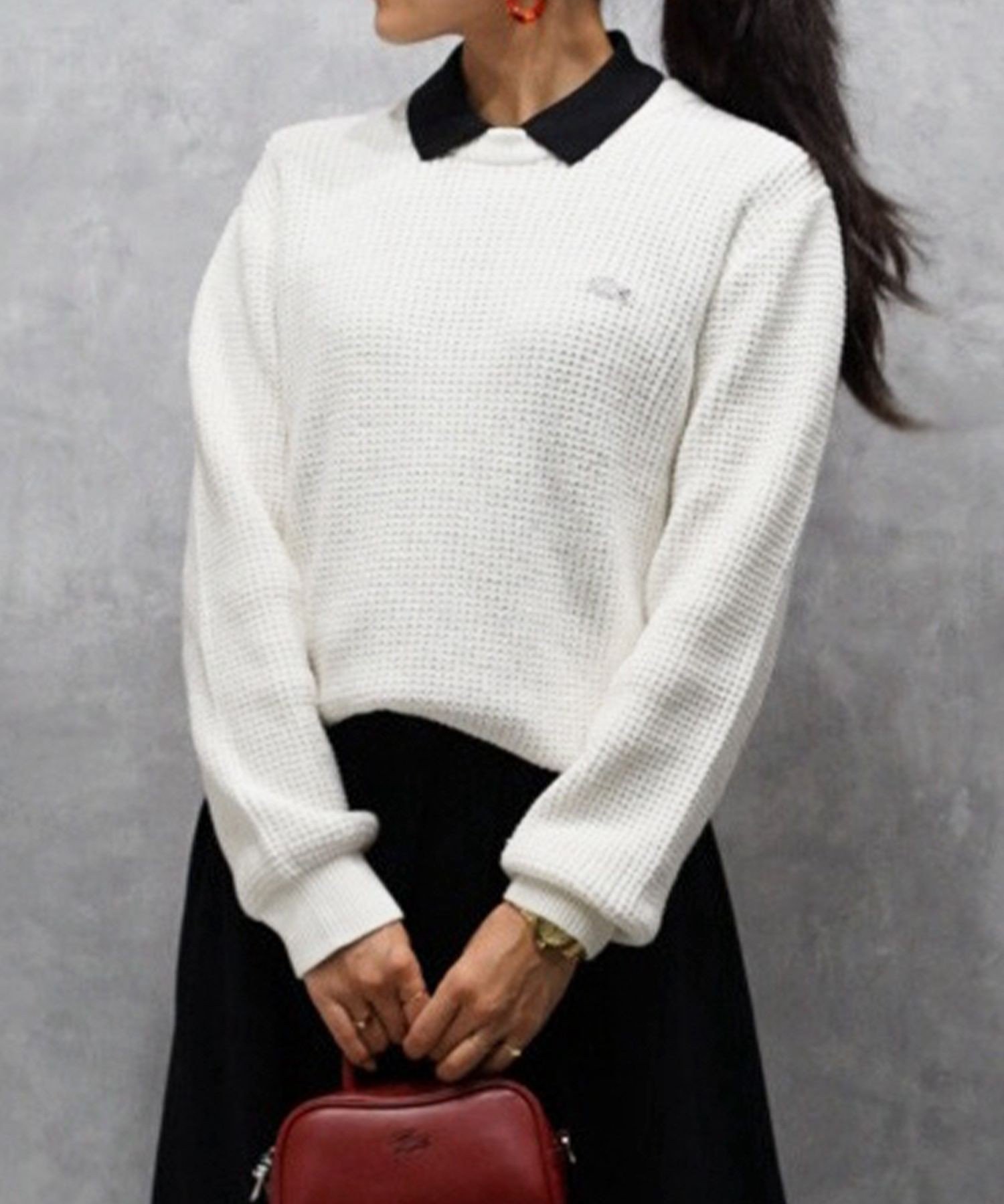 【ラコステ/LACOSTE / MEN】のヘザーカラーリングワッフルニット / メランジニット インテリア・キッズ・メンズ・レディースファッション・服の通販 founy(ファニー) ファッション Fashion メンズファッション Fashion for Men おすすめ Recommended / Our Picks シンプル Simple, Minimal スウェット / スエット Sweatshirt, Sweatwear リブニット Rib Knit, Ribbed Knit ワッフル Waffle, Waffle Knit ホワイト|ID: prp329100004791045 ipo3291000000034814568