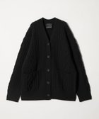 【ユナイテッドアローズ/UNITED ARROWS】のconte ケーブル ローゲージ Vネックカーディガン BLACK|ID: prp329100004791110 ipo3291000000034820197