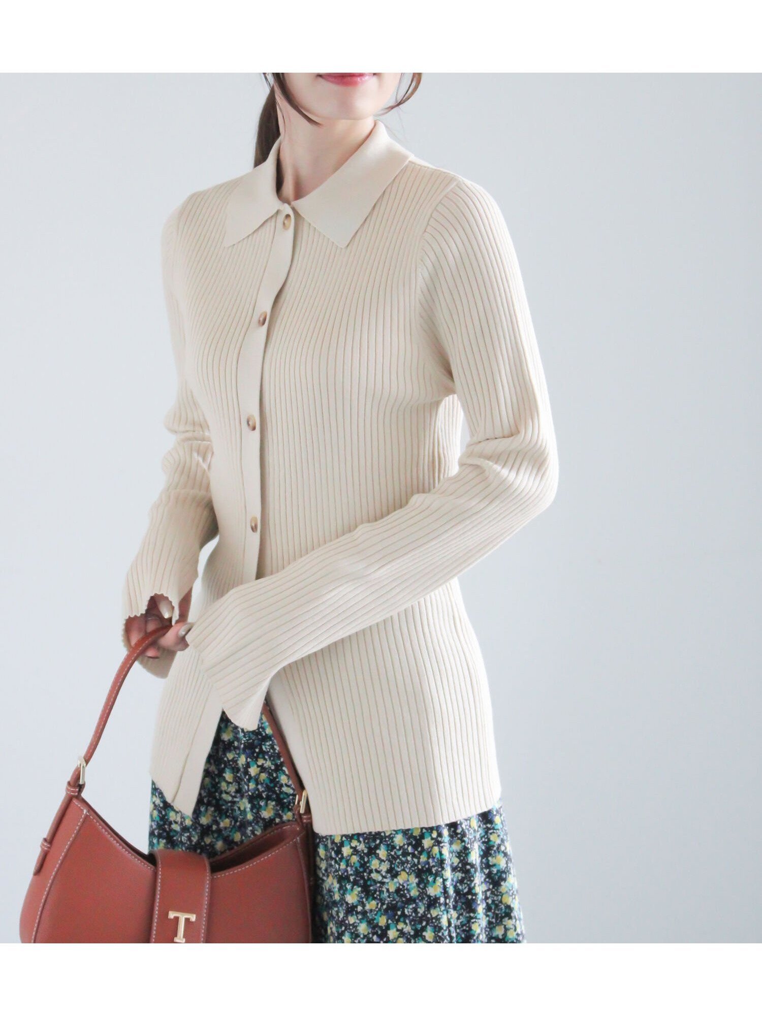 【テチチ/Te chichi】のリブポロカラーニットカーディガン《2025spring catalog item》 インテリア・キッズ・メンズ・レディースファッション・服の通販 founy(ファニー) 　雑誌掲載アイテム　Magazine Picks & Fashion Features　ファッション雑誌　Fashion Magazines　スプリング　SPRiNG　ファッション　Fashion　レディースファッション　Fashion for Women　トップス・カットソー　Cut & Sew Tops　ニット　Knit Tops & Sweaters　カーディガン・羽織り　Layered Style Cardigans　2025年　2025　2025春夏・S/S　Spring/Summer 2025 SS25　雑誌　Magazine, Fashion Magazine　グレー|ID: prp329100004791125 ipo3291000000034764828