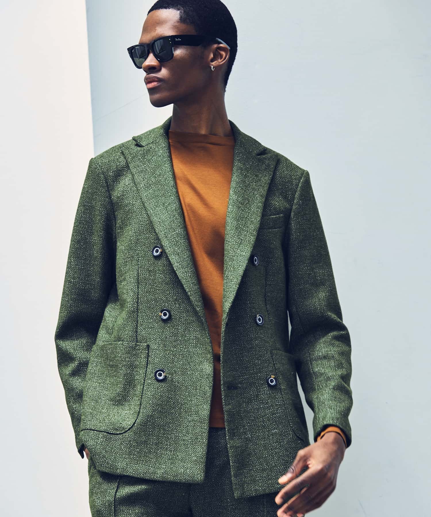 【シフォン/SHIFFON / MEN】の1PIU1UGUALE3 RELAXクラシックダブルジャケット インテリア・キッズ・メンズ・レディースファッション・服の通販 founy(ファニー) ファッション Fashion メンズファッション Fashion for Men カットソー Cut and Sewn Top クラシック Classic, Timeless Style スマート Smart, Elegant スラックス Slacks, Dress Pants セットアップ Set-Up, Coordinated Outfit ドレス Dress, One-Piece ハイネック High Neck, Mock Neck ミックス Mix, Mixed Style メランジ Melange, Mixed Yarn リラックス Relax, Relaxed Fit エレガント 上品 Elegant green|ID: prp329100004791203 ipo3291000000034765109