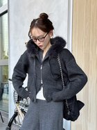 【フレイ アイディー/FRAY I.D】のフードファージップニットパーカー 人気、トレンドファッション・服の通販 founy(ファニー) ファッション Fashion レディースファッション Fashion for Women トップス・カットソー Cut & Sew Tops ニット Knit Tops & Sweaters レディースパーカー・カジュアルフーディー Casual Hoodies & Sweatshirts 軽量 Lightweight, Ultra Light ショート Short, Short Length スマート Smart, Elegant ダウン Down, Puffer フェミニン Feminine, Girly フォルム Silhouette, Form モダン Modern, Contemporary A/W・秋冬 Autumn/Winter おすすめ Recommended / Our Picks thumbnail GRY[006]|ID: prp329100004791212 ipo3291000000034872814