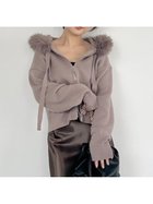 【フレイ アイディー/FRAY I.D】のフードファージップニットパーカー 人気、トレンドファッション・服の通販 founy(ファニー) ファッション Fashion レディースファッション Fashion for Women トップス・カットソー Cut & Sew Tops ニット Knit Tops & Sweaters レディースパーカー・カジュアルフーディー Casual Hoodies & Sweatshirts 軽量 Lightweight, Ultra Light ショート Short, Short Length スマート Smart, Elegant ダウン Down, Puffer フェミニン Feminine, Girly フォルム Silhouette, Form モダン Modern, Contemporary A/W・秋冬 Autumn/Winter おすすめ Recommended / Our Picks thumbnail MOC[056]|ID: prp329100004791212 ipo3291000000034872815