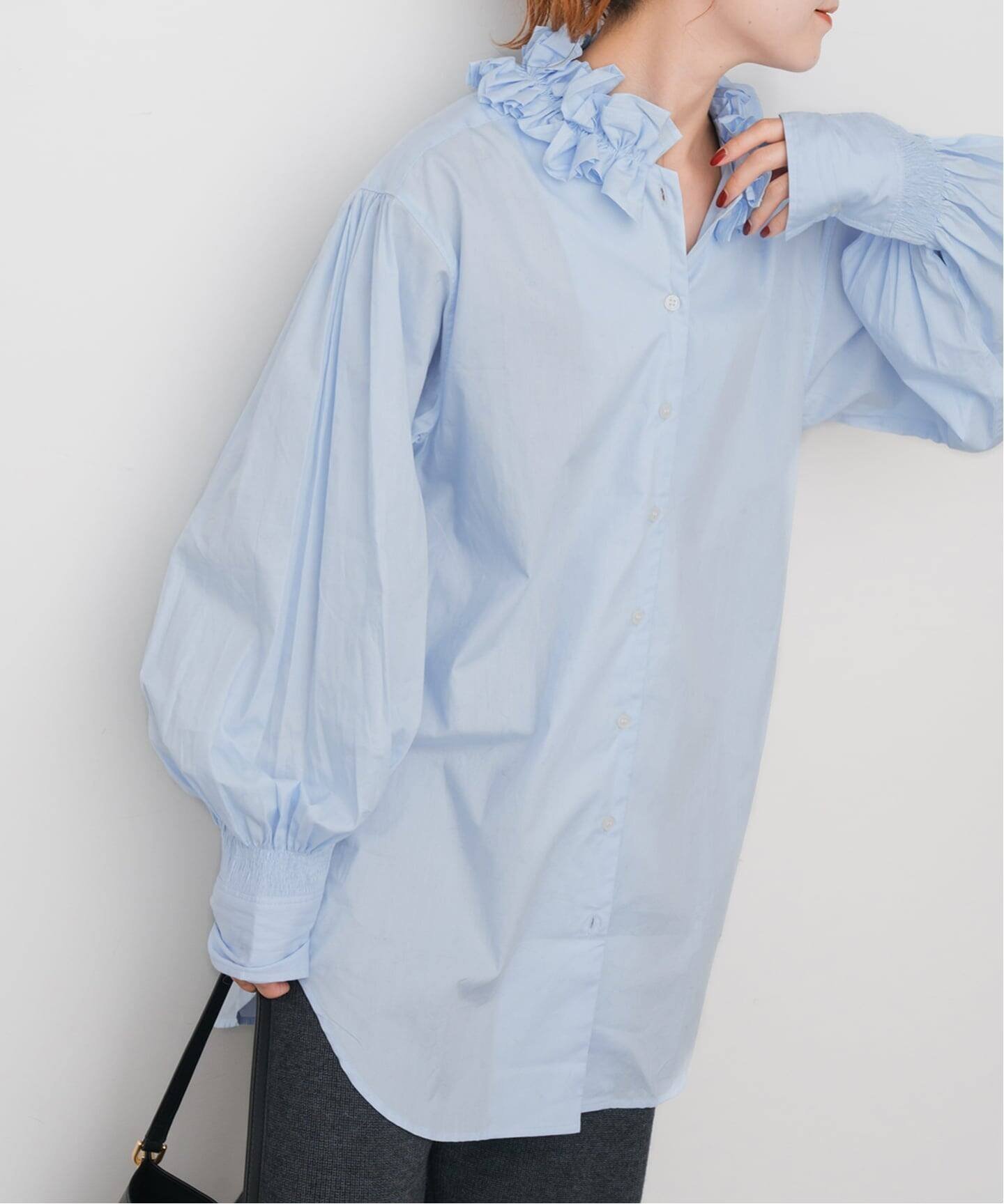 【スピック&スパン/Spick & Span】のcrinkle crinkle crinkle 別注frill coller shirts* 人気、トレンドファッション・服の通販 founy(ファニー) ファッション Fashion レディースファッション Fashion for Women トップス・カットソー Cut & Sew Tops シャツ・ブラウス・オフィスカジュアル Elegant Blouses & Button-Ups インド Indian Textile シルク Silk, 100% Silk スウェット / スエット Sweatshirt, Sweatwear ストライプ Stripe, Striped Pattern トレンド Trend, Trending Now フェミニン Feminine, Girly ブロード Broadcloth, Fine Cotton ベーシック Basic, Essential 別注 Limited Edition, Custom Order ロング Long, Long-Length おすすめ Recommended / Our Picks other-1|ID: prp329100004791222 ipo3291000000034765181