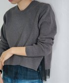 【イエナ/IENA】のチュールハーフリブプルオーバー グレー|ID:prp329100004791226