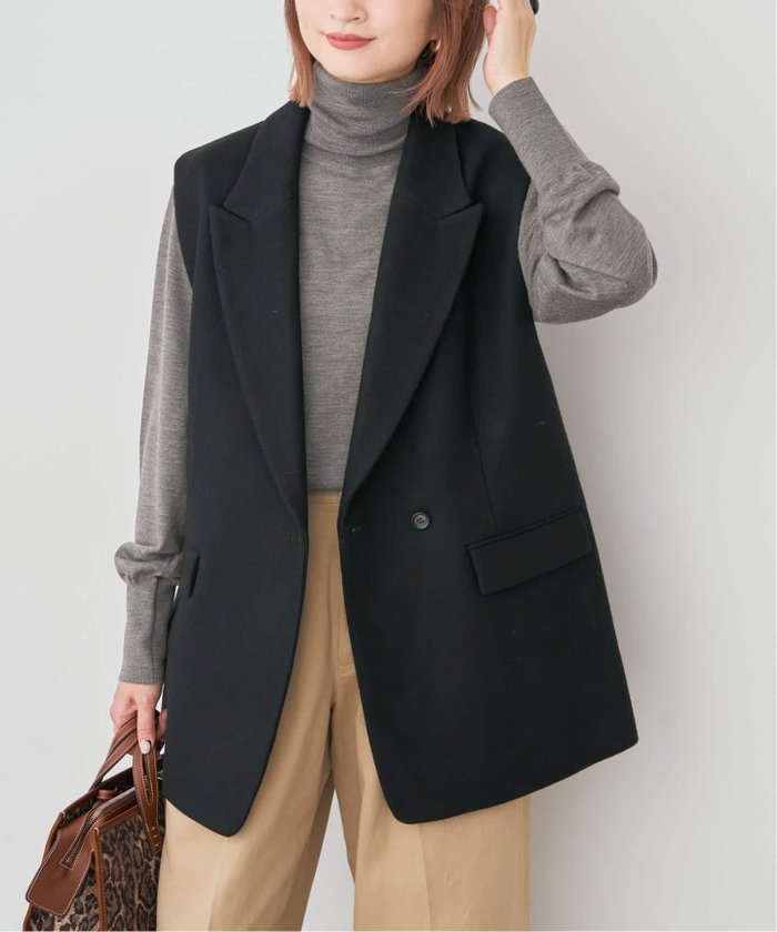 【スピック&スパン/Spick & Span】のメルトンジレ インテリア・キッズ・メンズ・レディースファッション・服の通販 founy(ファニー) https://founy.com/ ファッション Fashion レディースファッション Fashion for Women アウター Coat / Outerwear Collection トップス・カットソー Cut & Sew Tops ベスト&ジレ / 重ね着スタイル Vests & Gilets スマート Smart, Elegant メルトン Melton, Heavy Wool ルーズ Loose, Oversized A/W・秋冬 Autumn/Winter |ID: prp329100004791245 ipo3291000000034765258