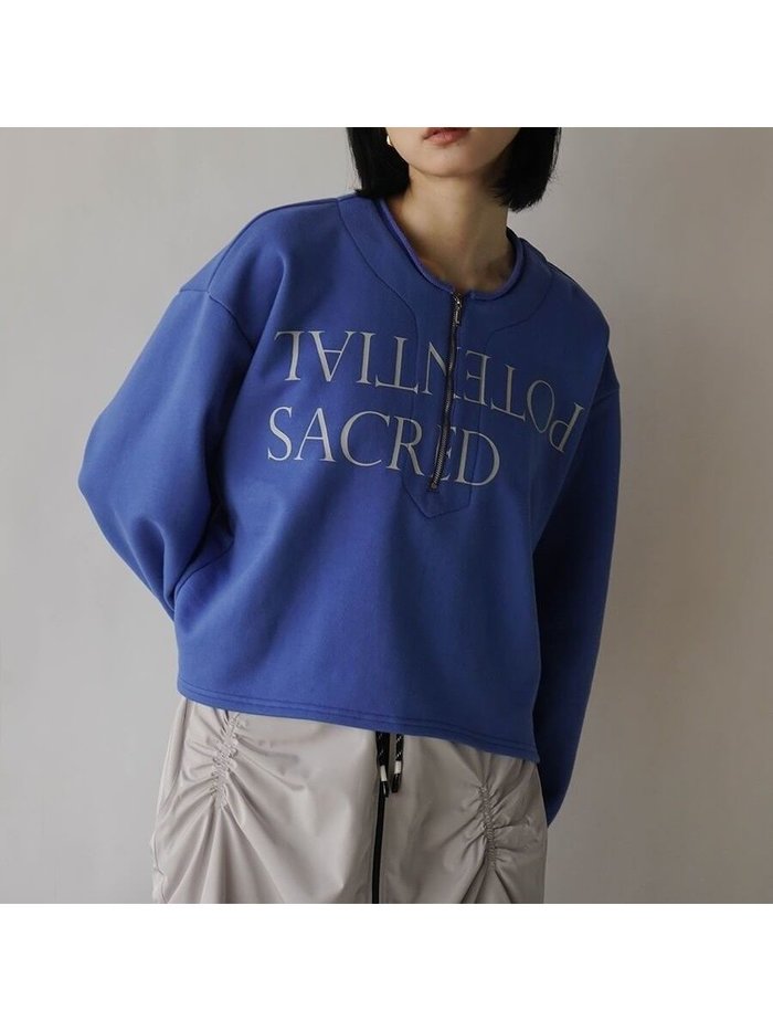 【ラシュッド/LASUD】のロゴプリントハーフジップスエット インテリア・キッズ・メンズ・レディースファッション・服の通販 founy(ファニー) https://founy.com/ ファッション Fashion レディースファッション Fashion for Women おすすめ Recommended / Our Picks ショート Short, Short Length ジップ Zip, Zipper バランス Balance, Style Balance フロント Front, Front Design |ID: prp329100004791267 ipo3291000000034765344