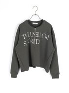 【ラシュッド/LASUD】のロゴプリントハーフジップスエット チャコールグレー|ID: prp329100004791267 ipo3291000000034765348