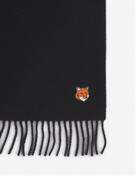 【メゾン キツネ/MAISON KITSUNE / MEN】 Maison Kitsune/FOX HEAD SCARF人気、トレンドファッション・服の通販 founy(ファニー) ファッション Fashion メンズファッション Fashion for Men 冬 Winter / This Winter スカーフ Scarf, Neckwear パッチ Patch, Appliqué フォックス Fox, Fox Fur フォルム Silhouette, Form フリンジ Fringe, Tassel フレンチ French, French Style エレガント 上品 Elegant A/W・秋冬 Autumn/Winter |ID:prp329100004791296