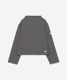 【ビショップ/Bshop】のコットンロード ボトルネックTシャツ WOMEN 人気、トレンドファッション・服の通販 founy(ファニー) ファッション Fashion レディースファッション Fashion for Women トップス・カットソー Cut & Sew Tops シャツ・ブラウス・オフィスカジュアル Elegant Blouses & Button-Ups ロングTシャツ・Tシャツ Longline T-Shirts & Tees カットソー Cut and Sewn Top フランス France, French フロント Front, Front Design ボトルネック Bottle Neck, Mock Neck ボーダー Border, Stripe 軽量 Lightweight, Ultra Light |ID:prp329100004791299