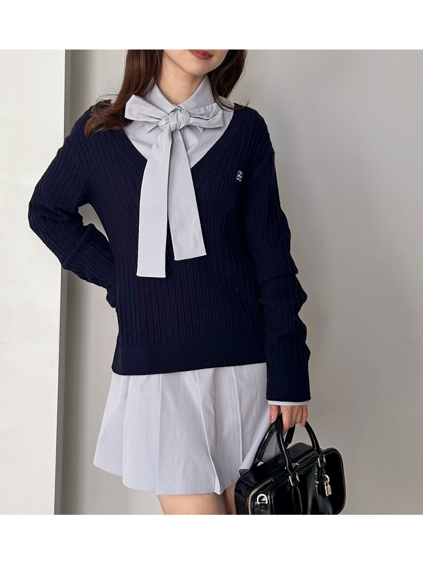 【スナイデル/SNIDEL】のシャツコンビチュニック インテリア・キッズ・メンズ・レディースファッション・服の通販 founy(ファニー) 　ファッション　Fashion　レディースファッション　Fashion for Women　トップス・カットソー　Cut & Sew Tops　シャツ・ブラウス・オフィスカジュアル　Elegant Blouses & Button-Ups　ウェーブ　Wavy Pattern　ストライプ　Stripe, Striped Pattern　ストレート　Straight, Straight Cut　スマート　Smart, Elegant　チュニック　Tunic, Long Top　トレンド　Trend, Trending Now　プリーツ　Pleats, Pleated　無地　Plain, Solid Color　レギンス　Leggings, Stretch Pants　レース　Lace, Lace Fabric　おすすめ　Recommended / Our Picks　エレガント 上品　Elegant　NVY[089]|ID: prp329100004791323 ipo3291000000034765556