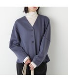 【ヒューマンウーマン/HUMAN WOMAN】のダンボールVネックカーディガン ブルー|ID: prp329100004791369 ipo3291000000034765751
