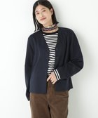 【ヒューマンウーマン/HUMAN WOMAN】のダンボールVネックカーディガン ネイビー|ID: prp329100004791369 ipo3291000000034765755