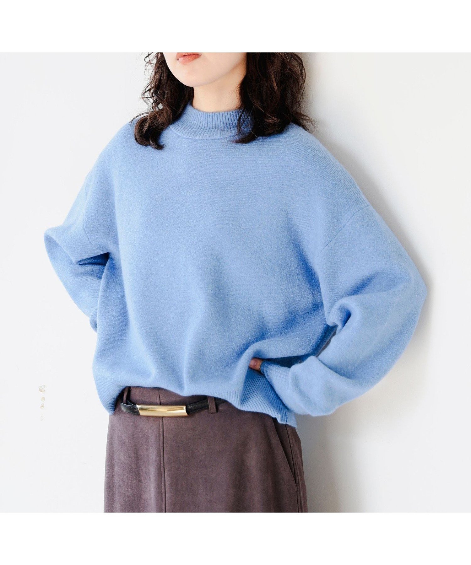 【ビーミングライフストアバイビームス/B:MING LIFE STORE by BEAMS】のアンゴラ混 ストレッチ ニット プルオーバー 25AW ロングシーズン カラーニット きれいめ シンプル ふわふわ インテリア・キッズ・メンズ・レディースファッション・服の通販 founy(ファニー) 　ファッション　Fashion　レディースファッション　Fashion for Women　トップス・カットソー　Cut & Sew Tops　ニット　Knit Tops & Sweaters　カジュアルプルオーバー・ニットトップス　Pullovers & Knit Tops / Casual Pullovers　アンゴラ　Angora Knitwear　カーゴパンツ　Cargo Pants, Utility Pants　シンプル　Simple, Minimal　スウェット / スエット　Sweatshirt, Sweatwear　ストレッチ　Stretch, Stretchy Fabric　タイトスカート　Pencil Skirt, Tight Skirt　タートルネック　Turtleneck, High Neck　デニム　Denim, Jeans Material　バランス　Balance, Style Balance　モックネック　Mock Neck, Short Turtleneck　リラックス　Relax, Relaxed Fit　ロング　Long, Long-Length　再入荷　Restock / Back in Stock　おすすめ　Recommended / Our Picks　エレガント 上品　Elegant　2025年　2025　2025-2026秋冬・A/W　Autumn/Winter 2025–26 AW25–26　BLUE|ID: prp329100004791426 ipo3291000000034765981