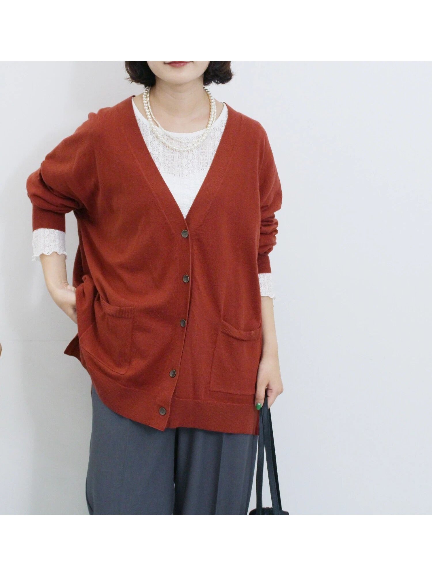 【サマンサモスモス/Samansa Mos2】のマルチスタイルVネックカーディガン インテリア・キッズ・メンズ・レディースファッション・服の通販 founy(ファニー) ファッション Fashion レディースファッション Fashion for Women トップス・カットソー Cut & Sew Tops カーディガン・羽織り Layered Style Cardigans Vネックトップス V-Neck Tops / V-Cut Neckline Shirts カーディガン Cardigan, Knitwear シンプル Simple, Minimal オレンジ|ID: prp329100004791793 ipo3291000000034768696