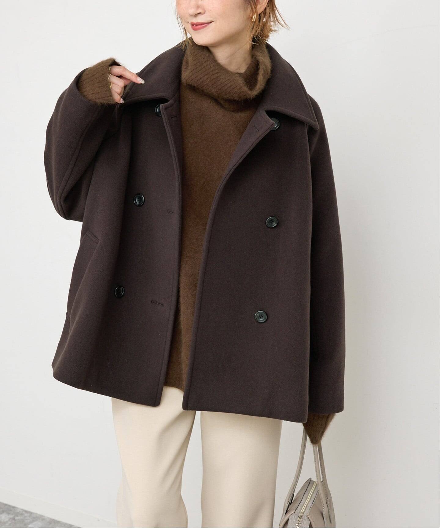 【スピック&スパン/Spick & Span】の《追加3 》S160スタンドカラーショートコート インテリア・キッズ・メンズ・レディースファッション・服の通販 founy(ファニー) 　ファッション　Fashion　レディースファッション　Fashion for Women　アウター　Coat / Outerwear Collection　コート・ロングコート・ピーコート　Long Coats, Peacoats & More　ブラウン|ID: prp329100004791839 ipo3291000000034768914