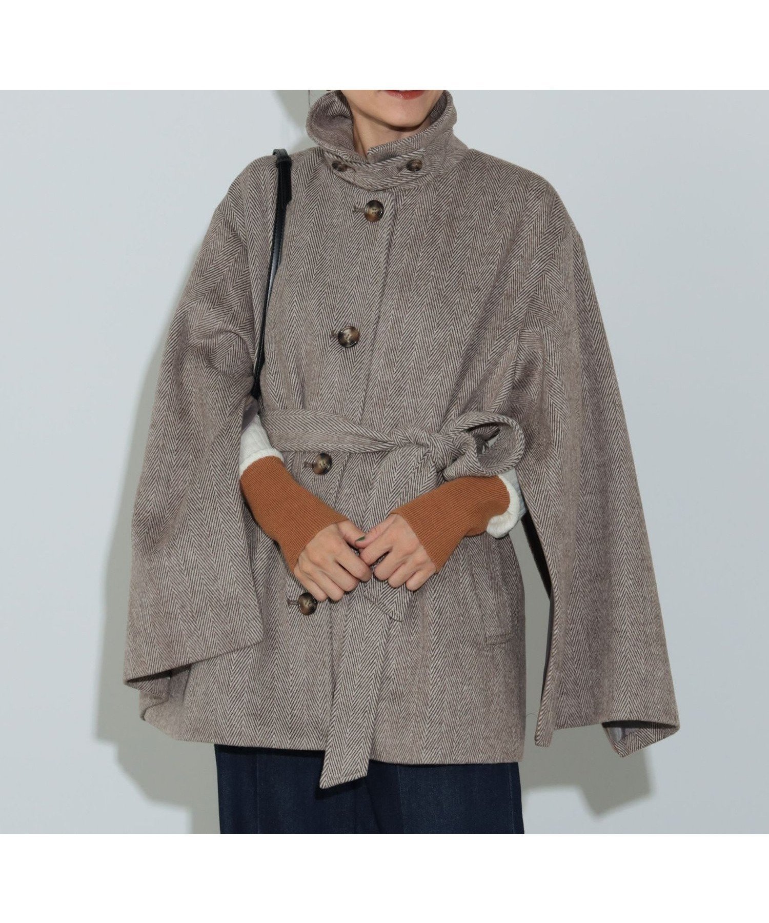 【ビームス ウイメン/BEAMS】のヘリンボーン ミドルコート インテリア・キッズ・メンズ・レディースファッション・服の通販 founy(ファニー) ファッション Fashion レディースファッション Fashion for Women アウター Coat / Outerwear Collection コート・ロングコート・ピーコート Long Coats, Peacoats & More クラシカル Classical, Vintage-Inspired ジップ Zip, Zipper デニム Denim, Jeans Material ボトム Bottoms, Lower Wear ミドル Middle Length, Mid Height エレガント 上品 Elegant BROWN|ID: prp329100004791883 ipo3291000000034769167