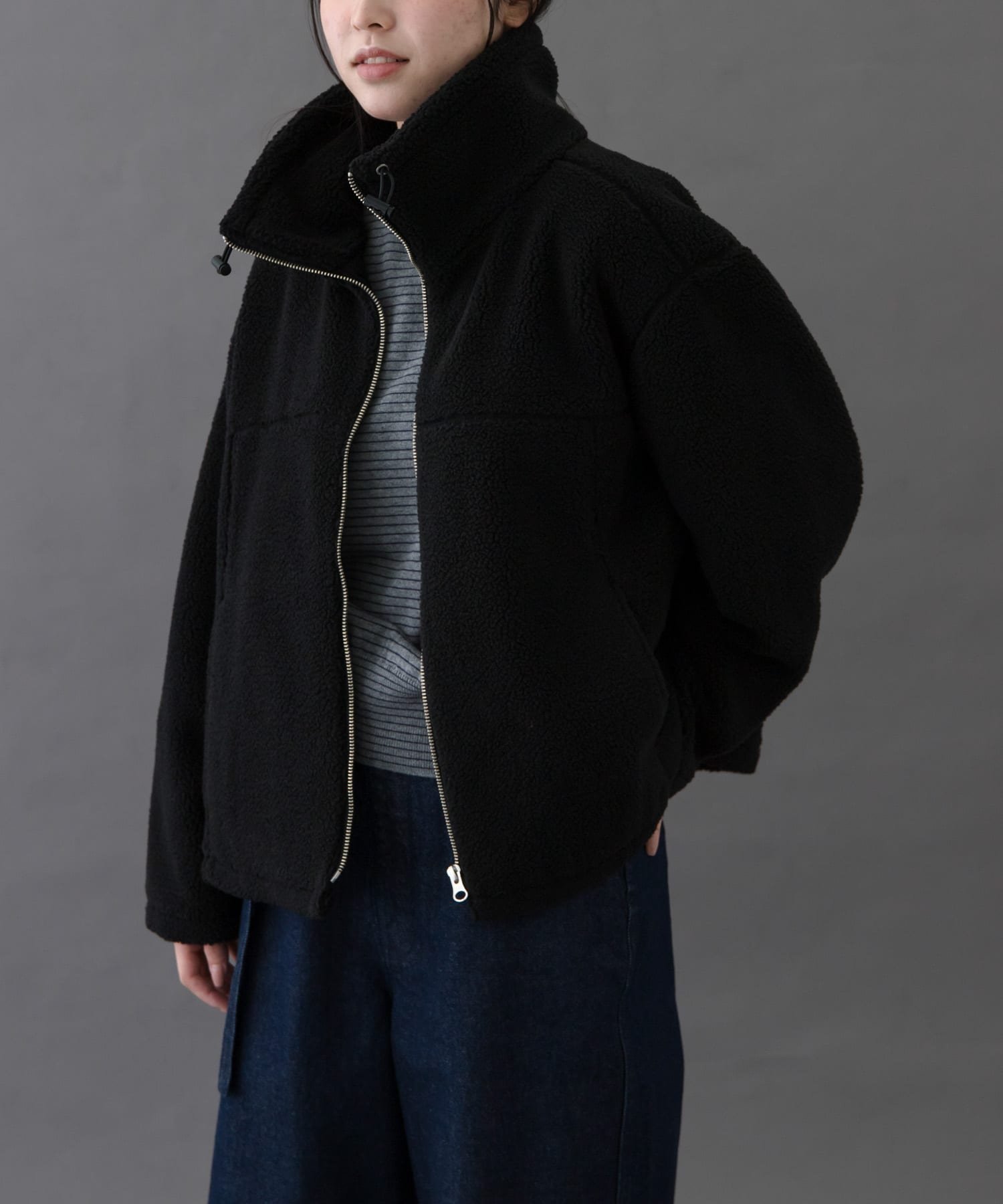 【アーバンリサーチ ドアーズ/URBAN RESEARCH DOORS】のFORK SPOON スタンドカラーボアブルゾン インテリア・キッズ・メンズ・レディースファッション・服の通販 founy(ファニー) ファッション Fashion レディースファッション Fashion for Women アウター Coat / Outerwear Collection ブルゾンジャケット・スポーティアウター Blouson Jackets 2025年 2025 2025-2026秋冬・A/W Autumn/Winter 2025–26 AW25–26 冬 Winter / This Winter スタンド Stand Collar, Upright Stand フォルム Silhouette, Form ブルゾン Blouson, Bomber Jacket ベーシック Basic, Essential 人気 Popular, Best Seller 定番 Standard, Basic Item A/W・秋冬 Autumn/Winter BLACK|ID: prp329100004791903 ipo3291000000034769344