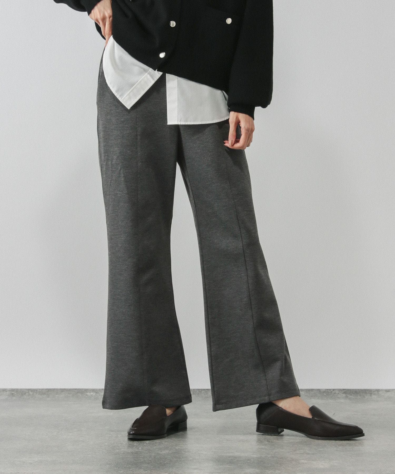 【グローバルワーク/GLOBAL WORK】のあったかフレアパンツ/611253 インテリア・キッズ・メンズ・レディースファッション・服の通販 founy(ファニー) ファッション Fashion レディースファッション Fashion for Women パンツ Pants & Trousers カットソー Cut and Sewn Top ギャザー Gathered, Ruffled ジャケット Jacket, Outerwear スウェット / スエット Sweatshirt, Sweatwear トレンド Trend, Trending Now フレア Flare, Flared フロント Front, Front Design ポケット Pocket, Pocket Detail メランジ Melange, Mixed Yarn リラックス Relax, Relaxed Fit 楽ちん Easy Fit, Comfortable おすすめ Recommended / Our Picks 杢チャコール18|ID: prp329100004791908 ipo3291000000034880426