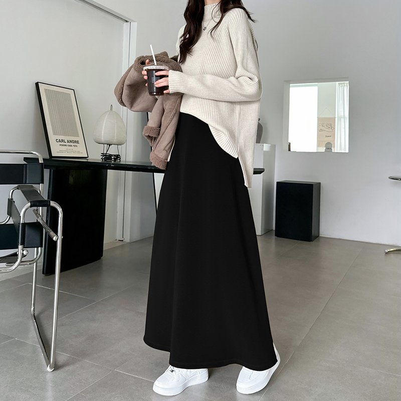 【ココモモ/COCOMOMO】の裏起毛 ロングスカート ふわふわ裏起毛スカート あったか ロング マキシ スカート インテリア・キッズ・メンズ・レディースファッション・服の通販 founy(ファニー) 　ファッション　Fashion　レディースファッション　Fashion for Women　スカート　Skirts　ロングスカート　Long Skirts / Maxi & Midi Skirts　シンプル　Simple, Minimal　パープル　Purple, Violet　フレア　Flare, Flared　ブランケット　Blanket, Throw Blanket　マキシ　Maxi, Full Length　レギュラー　Regular, Standard Fit　ロング　Long, Long-Length　冬　Winter / This Winter　マキシ丈・ブラック|ID: prp329100004791935 ipo3291000000034769593