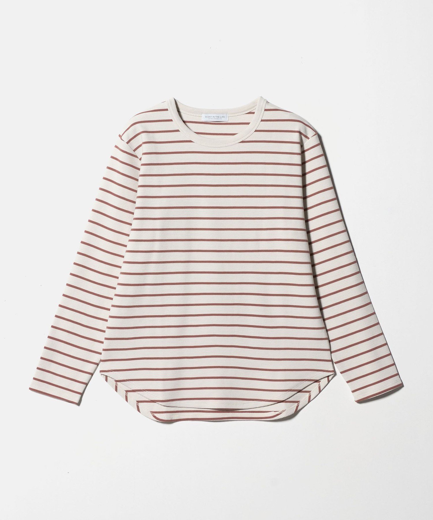 【ユナイテッドアローズ/UNITED ARROWS】のリップル クルーネックTシャツ A DAY IN THE LIFE インテリア・キッズ・メンズ・レディースファッション・服の通販 founy(ファニー) ファッション Fashion レディースファッション Fashion for Women トップス・カットソー Cut & Sew Tops シャツ・ブラウス・オフィスカジュアル Elegant Blouses & Button-Ups ロングTシャツ・Tシャツ Longline T-Shirts & Tees インナー Innerwear 秋 Autumn カットソー Cut and Sewn Top シンプル Simple, Minimal スウェット / スエット Sweatshirt, Sweatwear ダブル Double, Double-Breasted トレンド Trend, Trending Now 定番 Standard, Basic Item 人気 Popular, Best Seller 長袖 Long Sleeve, Full Sleeve バランス Balance, Style Balance フェイス Face, Facial Design ベーシック Basic, Essential 無地 Plain, Solid Color 冬 Winter / This Winter アウトレット Outlet / Clearance ビジネス 仕事 通勤 Business / Work / Commuting その他2|ID: prp329100004791952 ipo3291000000034769742