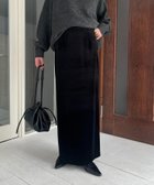 【カプリシューレマージュ/CAPRICIEUX LEMAGE】の【低身長サイズあり】ベロアIラインスカート 人気、トレンドファッション・服の通販 founy(ファニー) ファッション Fashion レディースファッション Fashion for Women スカート Skirts おすすめ Recommended / Our Picks カーディガン Cardigan, Knitwear ジャケット Jacket, Outerwear スウェット / スエット Sweatshirt, Sweatwear スキッパー Skipper, Open Collar トレンド Trend, Trending Now ベロア Velour, Soft Velvet エレガント 上品 Elegant thumbnail ブラック|ID: prp329100004791984 ipo3291000000034829345