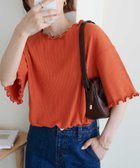 【ディスコート/Discoat】の【二の腕カバーにも◎】リブメローフレア5分袖≪WEB限定≫ オレンジ|ID: prp329100004791999 ipo3291000000034770045