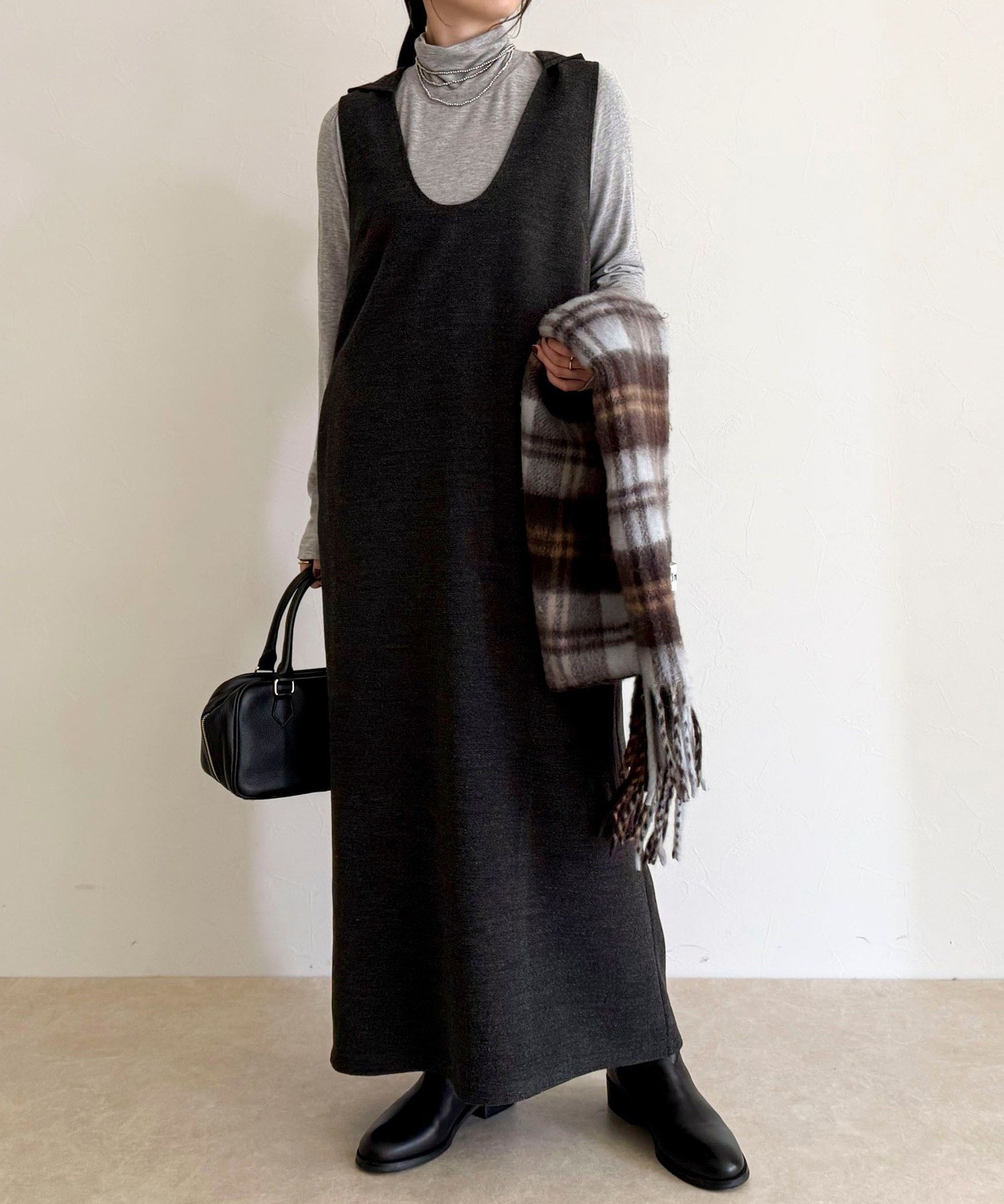 【フレディ&グロスター/FREDY&GLOSTER】のフーディージャンスカ インテリア・キッズ・メンズ・レディースファッション・服の通販 founy(ファニー) 　ファッション　Fashion　レディースファッション　Fashion for Women　2025年　2025　2025-2026秋冬・A/W　Autumn/Winter 2025–26 AW25–26　おすすめ　Recommended / Our Picks　インナー　Innerwear　カットソー　Cut and Sewn Top　トレンド　Trend, Trending Now　フロント　Front, Front Design　リラックス　Relax, Relaxed Fit　ロング　Long, Long-Length　チャコールグレー|ID: prp329100004792001 ipo3291000000034770054