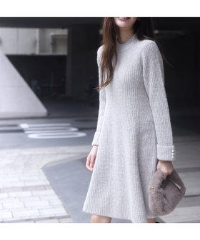 【プロポーション ボディドレッシング/PROPORTION BODY DRESSING】のウールブレンドラメ入りニットミニワンピース 25AW 人気、トレンドファッション・服の通販 founy(ファニー) ファッション Fashion レディースファッション Fashion for Women ワンピース Dresses 2025年 2025 2025-2026秋冬・A/W Autumn/Winter 2025–26 AW25–26 パール Pearl, Pearl Accent フィット Fit, Slim Fit フレア Flare, Flared ロング Long, Long-Length |ID:prp329100004792004