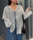 【チャオパニックティピー/CIAOPANIC TYPY】の前後2wayメランジシアーストライプリボンカーデ 人気、トレンドファッション・服の通販 founy(ファニー) ファッション Fashion レディースファッション Fashion for Women ガーリー Girly, Feminine Style キャミ Camisole, Cami Top シアー Sheer, See-Through シンプル Simple, Minimal ストライプ Stripe, Striped Pattern スラックス Slacks, Dress Pants スリット Slit, Slit Detail タンク Tank Top, Sleeveless Top デニム Denim, Jeans Material 長袖 Long Sleeve, Full Sleeve パイピング Piping, Trim Design リボン Ribbon, Bow おすすめ Recommended / Our Picks エレガント 上品 Elegant thumbnail グレー|ID: prp329100004792008 ipo3291000000035025283