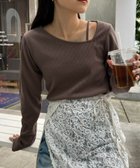 【チャオパニックティピー/CIAOPANIC TYPY】のW【WEB限定】アシメネックリブロンTee 人気、トレンドファッション・服の通販 founy(ファニー) ファッション Fashion レディースファッション Fashion for Women トップス・カットソー Cut & Sew Tops ロングTシャツ・Tシャツ Longline T-Shirts & Tees アシンメトリー Asymmetrical Style インナー Innerwear クール Cool, Chic サロペット Overalls, Salopette シンプル Simple, Minimal スラックス Slacks, Dress Pants デコルテ Décolleté, Neckline デニム Denim, Jeans Material フィット Fit, Slim Fit ベーシック Basic, Essential ワイド Wide, Wide Fit おすすめ Recommended / Our Picks thumbnail モカ|ID: prp329100004792016 ipo3291000000034996778